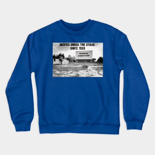 90th Anniversary Drive-in Tee Crewneck Sweatshirt by ADVENTURELAND VIDEO